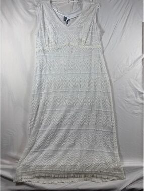 White Sleeveless Lace Dress Size 16 by rabbit rabbit rabbit DESIGNS